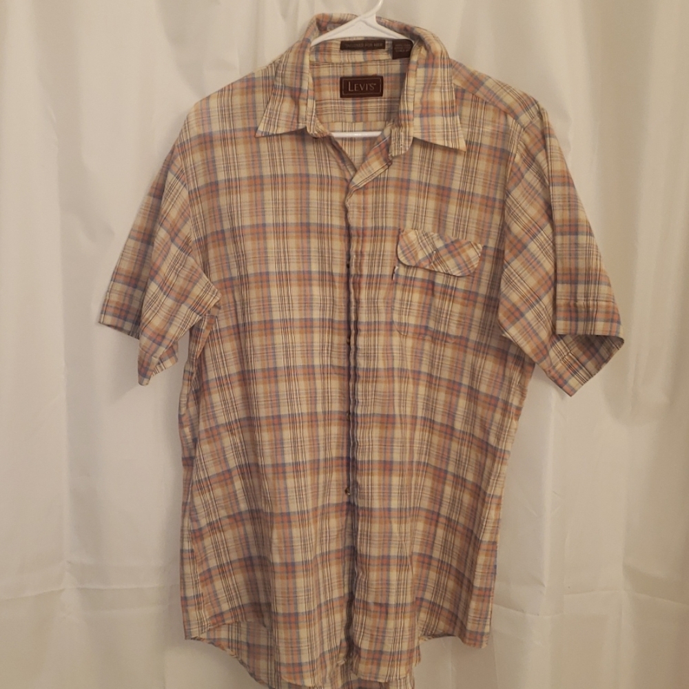 Levi's Men's Shirt Short Sleeve L Poly/Cotton